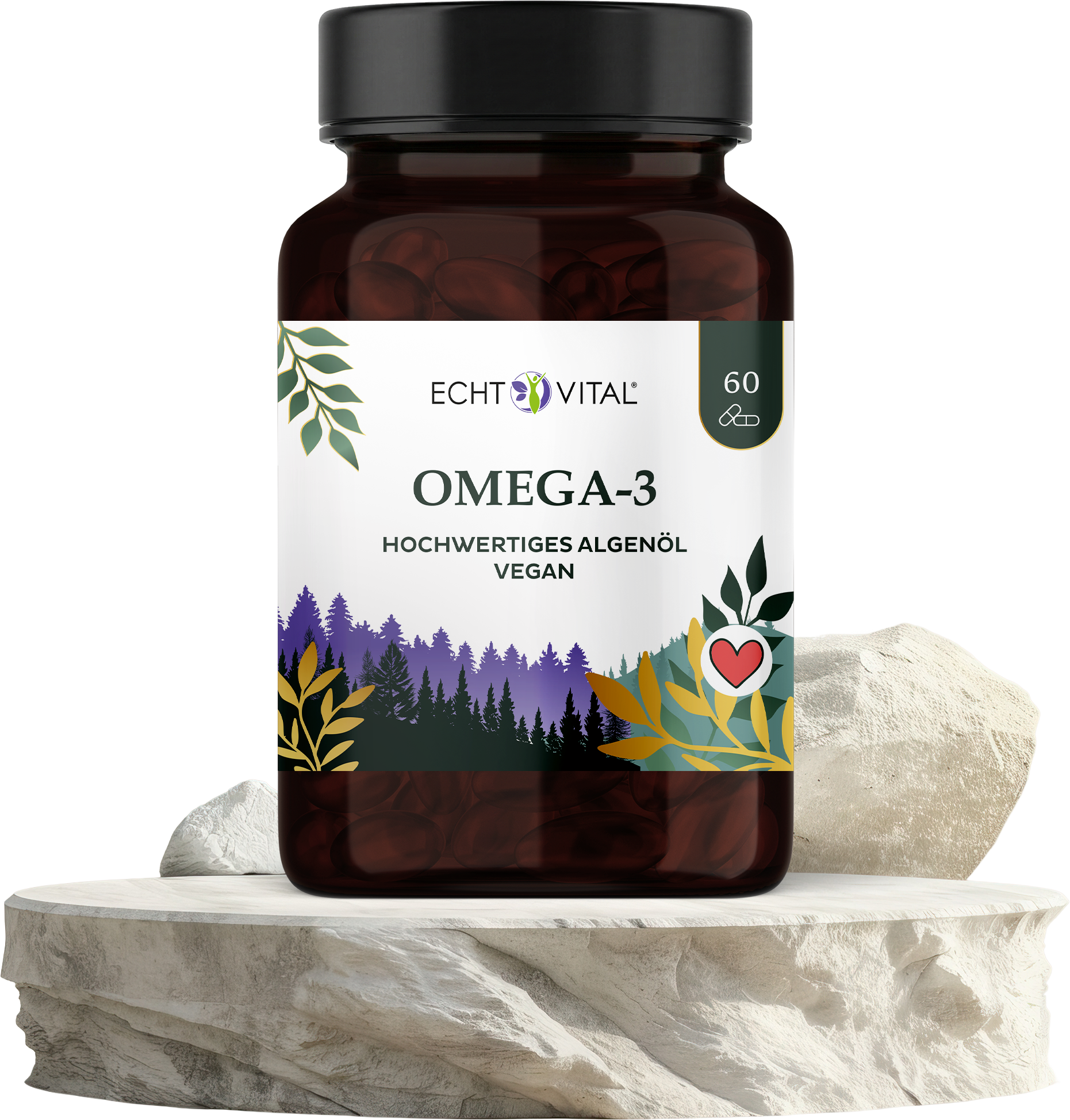 Omega-3 Algenöl direkt aus der Quelle - ECHT VITAL Premium Qualität